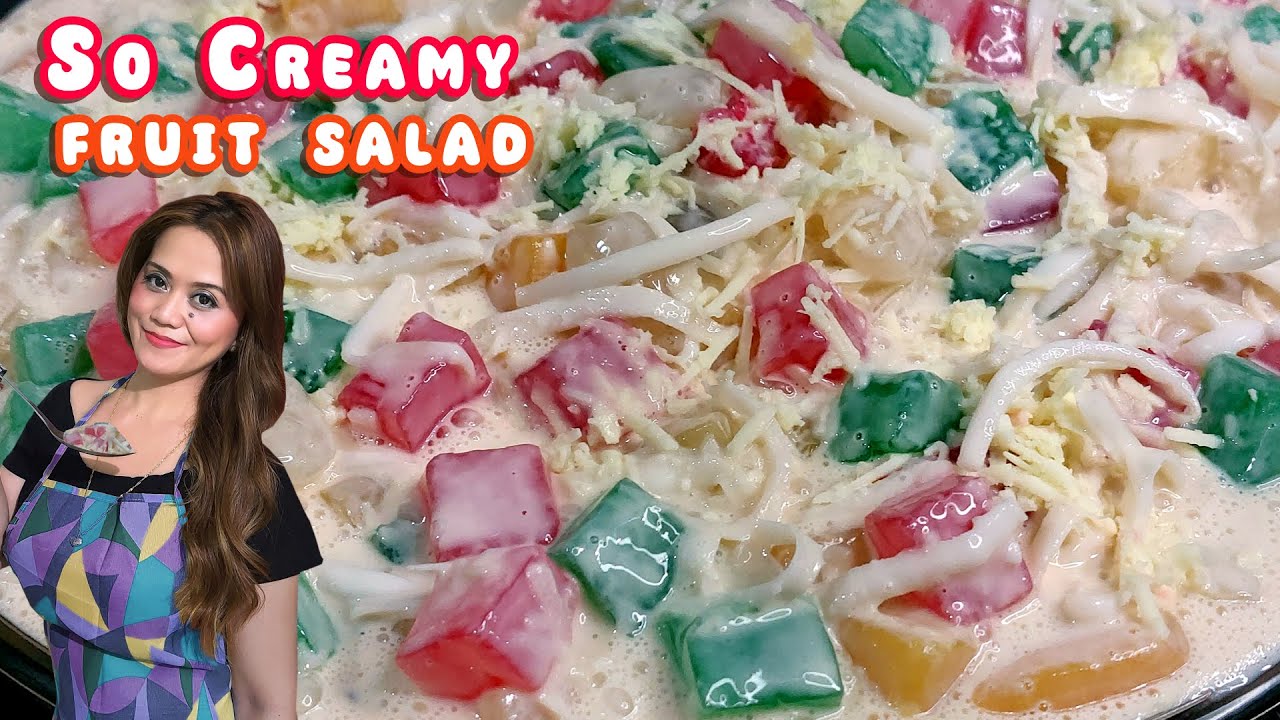 For a very HOT Day- Creamy FRUIT SALAD is the BEST 🧡