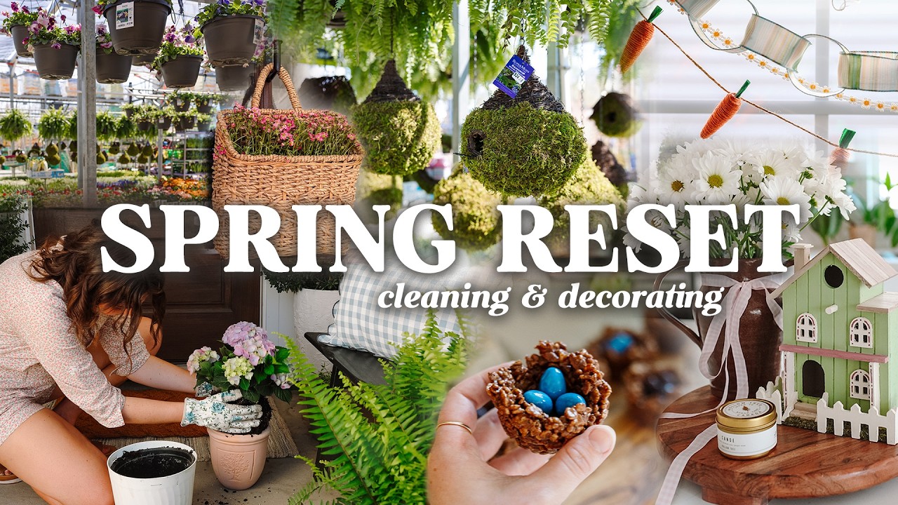 RESETTING FOR SPRING 🌷 | Porch Refresh, Spring Cleaning, New Recipes & Garden Center Haul