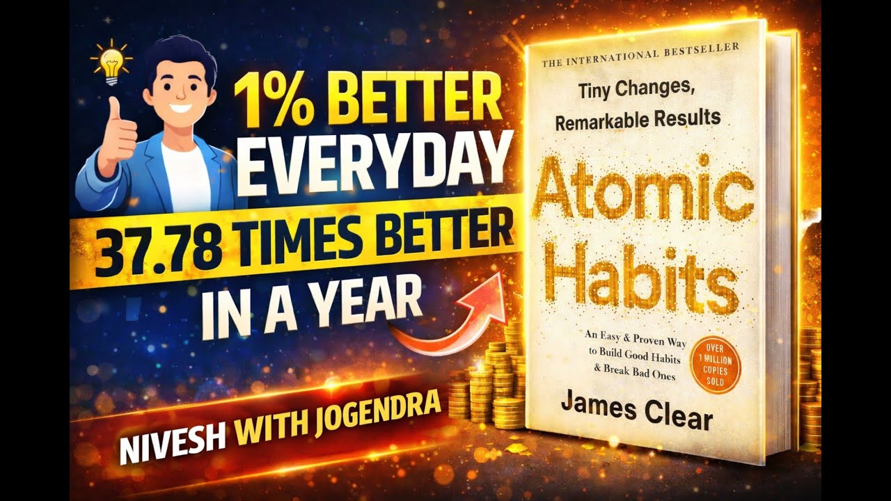 Atomic Habits Book Summary Hindi | 1% Better Everyday = Success | James Clear