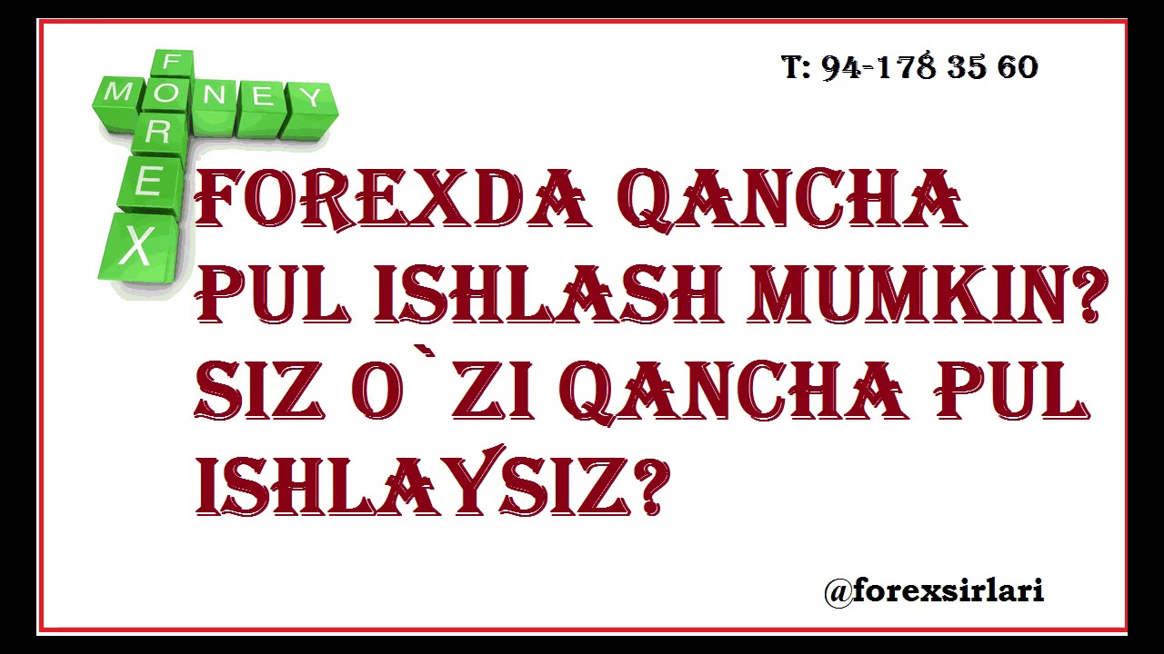 FOREXDA QANCHA PUL ISHLASH MUMKIN REAL NATIJALAR