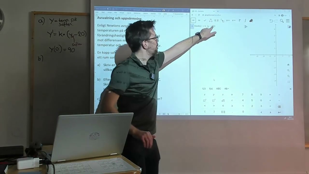 Matematik 5. Differentialekvationer. GENOMGÅNG OM AVSVALNING OCH UPPVÄRMNING. Newtons avsvalningslag