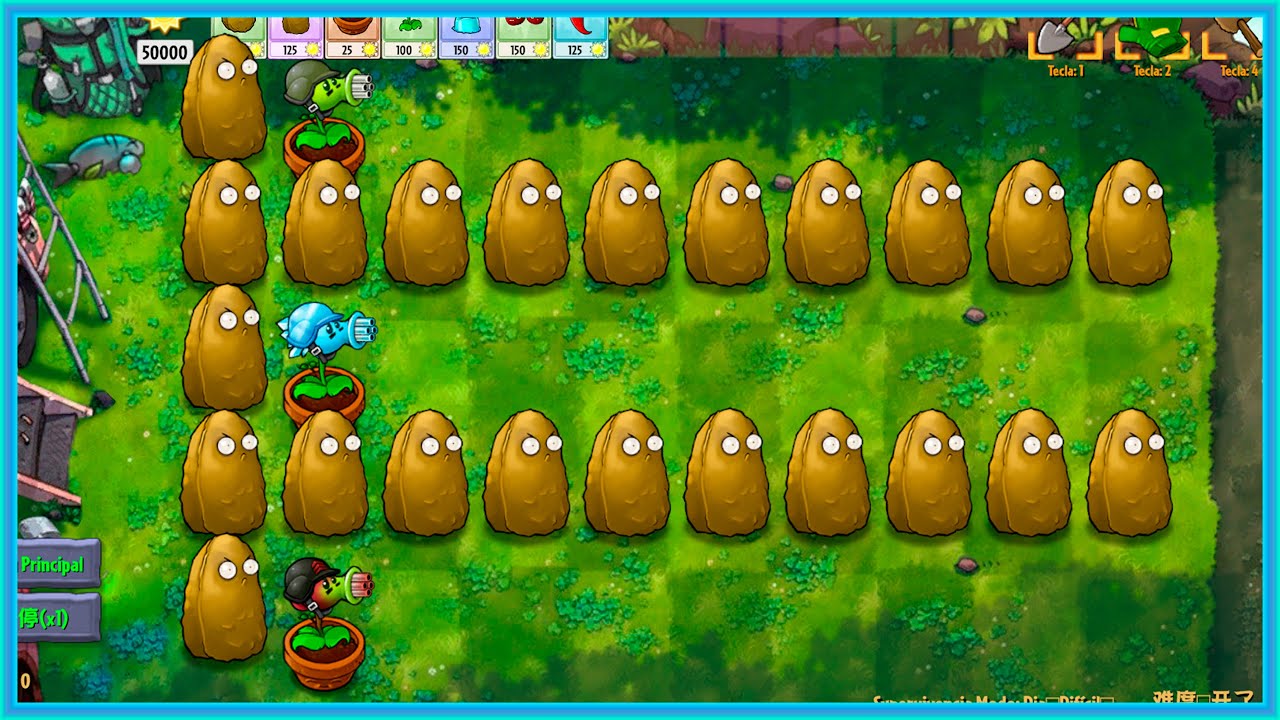 Guisantralladora + Guisantralladora de Hielo + Guisantralladora de cerezo Vs Todos los Zombis - PVZ