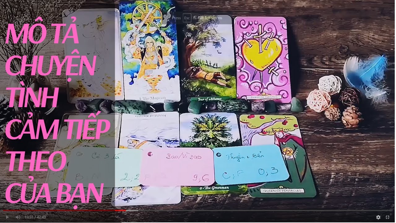 Chọn 1 tụ bài Tarot - Mô tả chuyện tình cảm tiếp theo của bạn - Alo Andy