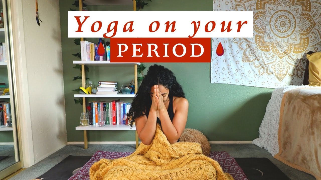 Womb Yoga for When You're Bleeding | Gentle Yoga for Menstruation 🌹