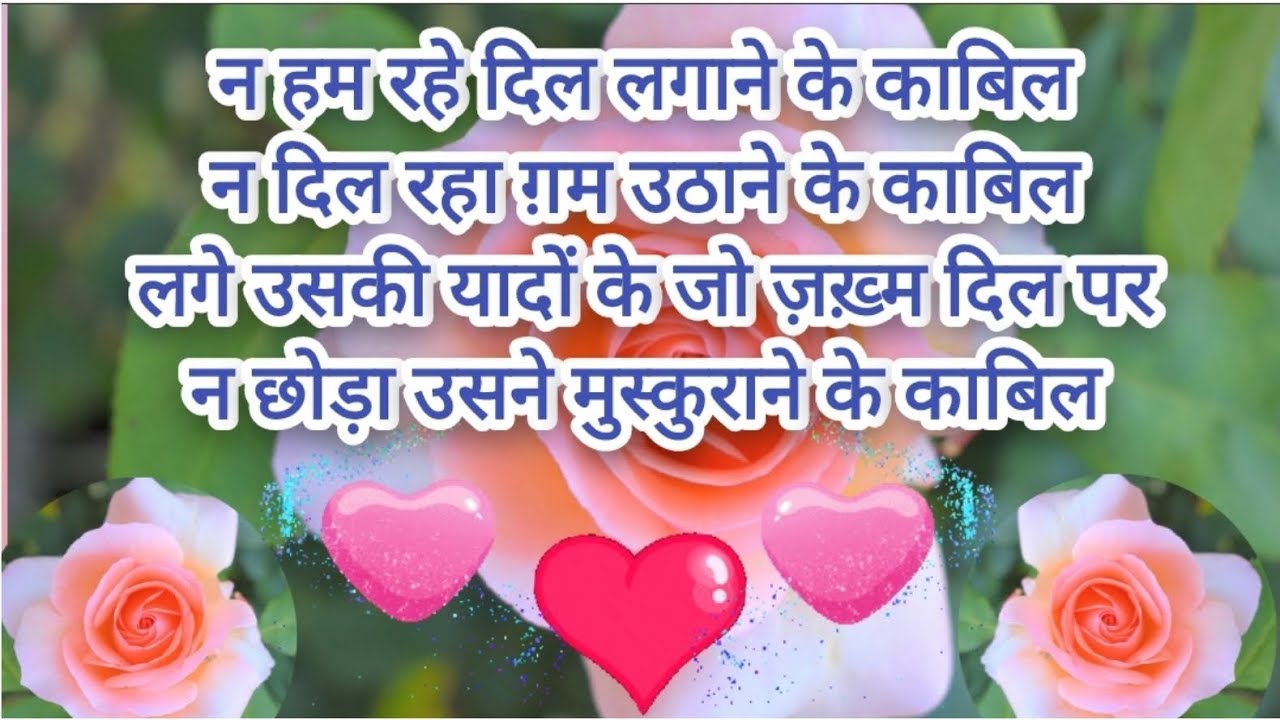 न हम रहे दिल लगाने के काबिल न दिल रहा ग़म उठाने के काबिल l chahne wale hi dard de jate hai l shayari 