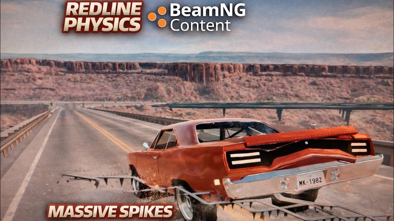 Cars vs Massive Spikes Test #6 | BeamNG.Drive