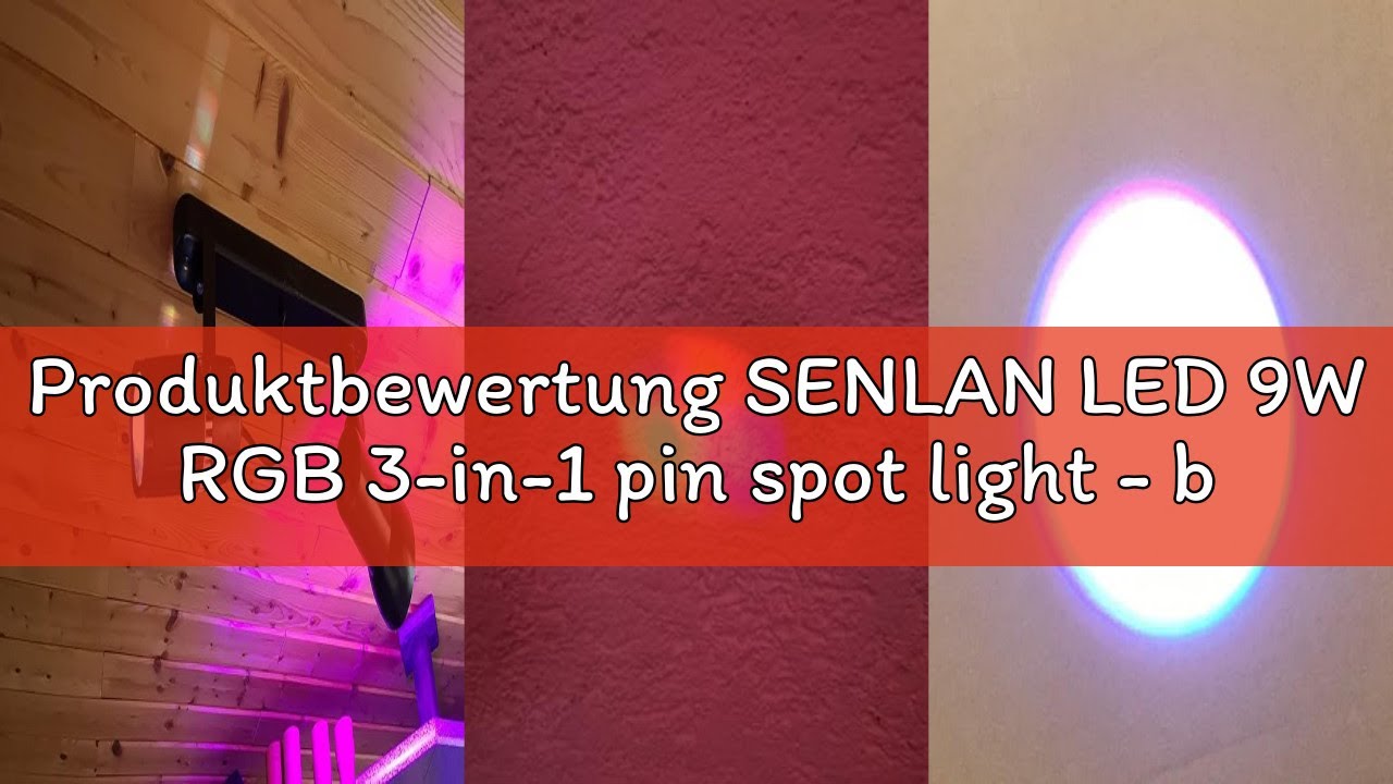 Produktbewertung SENLAN LED 9W RGB 3-in-1 pin spot light - bühne und licht durch infrarot fernbedien