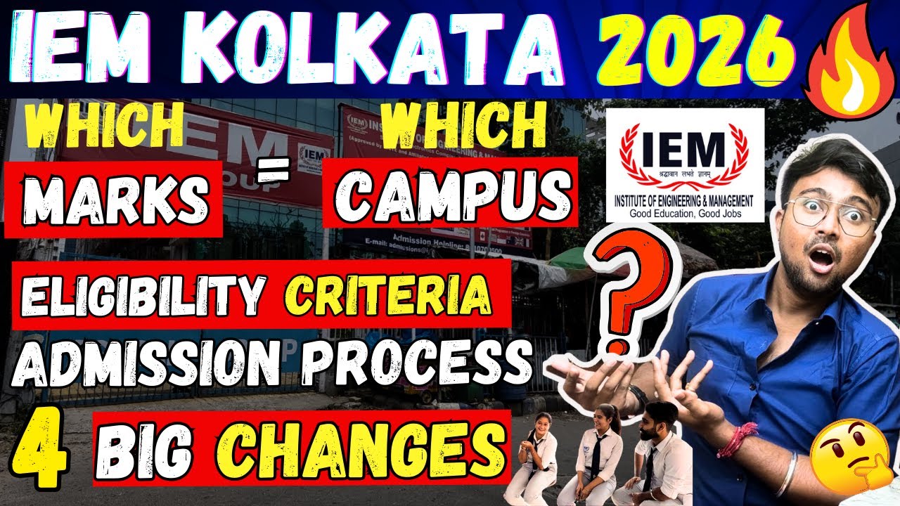 IEM KOLKATA 2026:Which RANK=Which BRANCH😱Eligibility😱4 BIG CHANGES✅ADMISSION Process😱CSE vs AI & ML✅