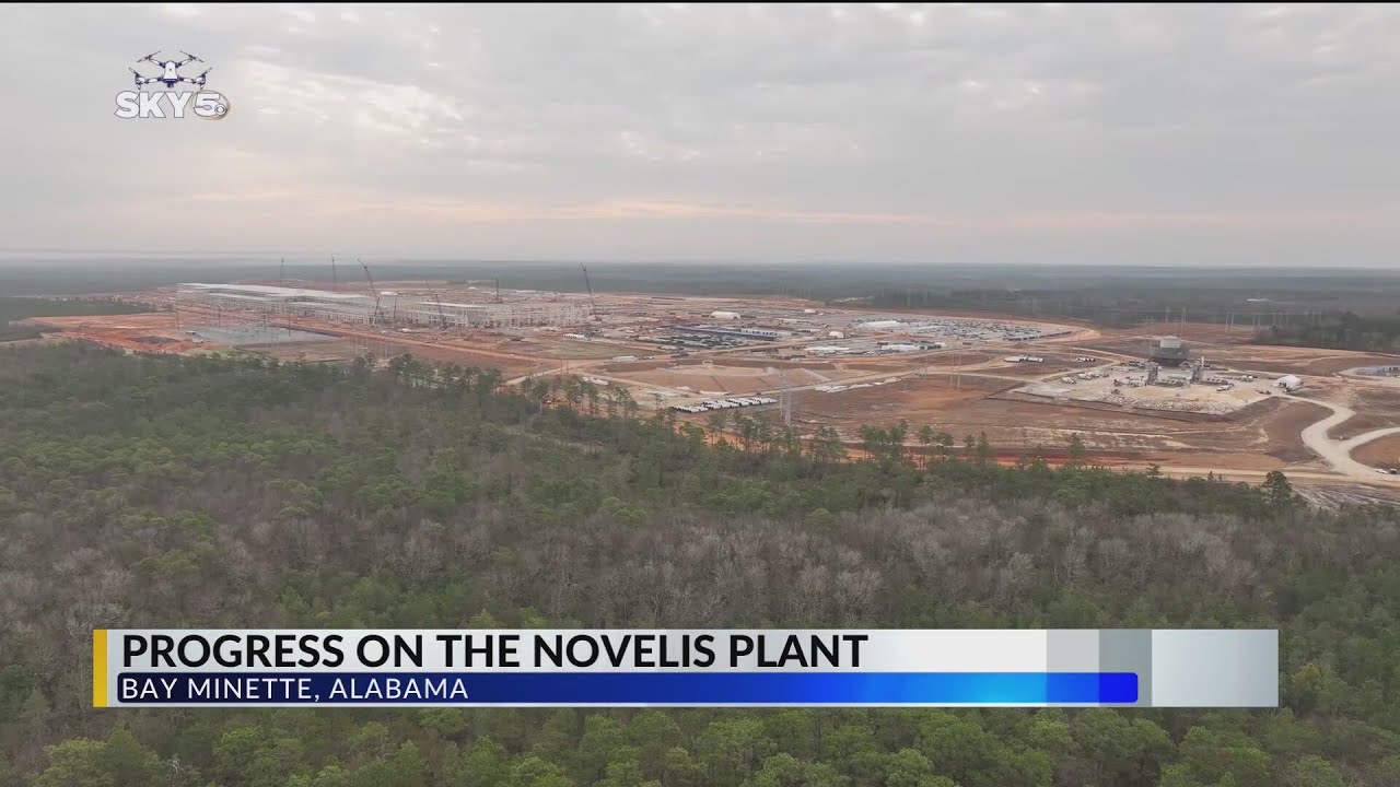 News 5 Drone reveals massive Novelis construction site — economic boom forecast for Bay Minette