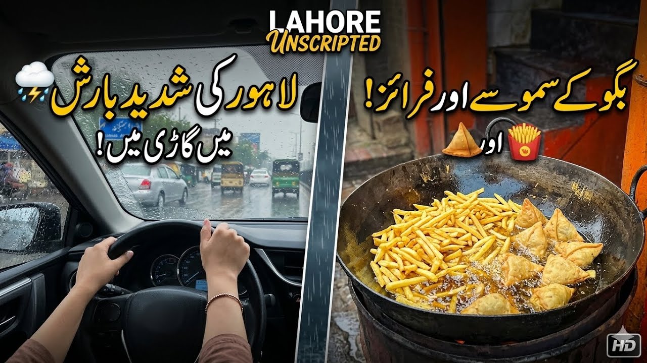 Lahore Mein Shadeed Barish Aur Baggu Ke Samose! ⛈️🥟 (Raw Vlog) | Lahore Unscripted 