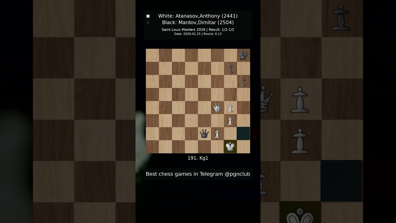 PGN Club game #56 | Atanasov vs Mardov (2026) 1/2-1/2
