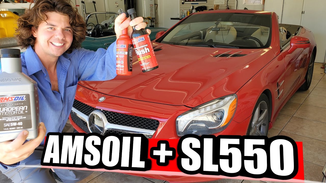 2013 SL550 AMSOIL Engine Flush Oil Change + Pi Cleaner