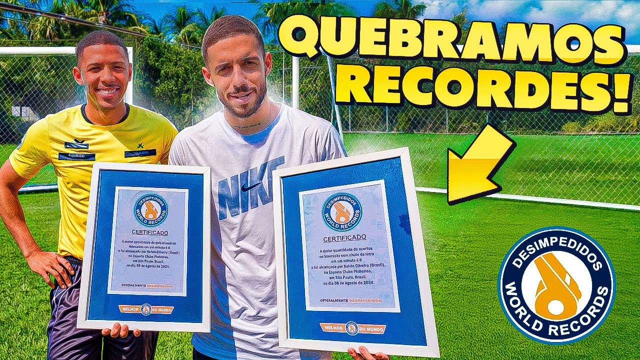 QUEBRAMOS O RECORDE MUNDIAL! KELVIN OLIVEIRA DESAFIA OS LIMITES DO FUTEBOL!