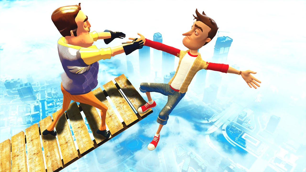 Hello Neighbor Gameplay Ragdolls & Funny moments ( GMOD Ragdolls, Neighbour Fails)