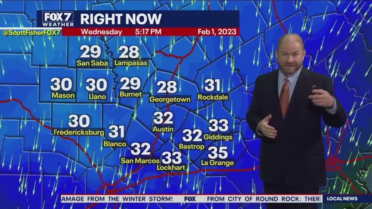 Austin weather: Chance of rain showers, freezing rain Wednesday evening | FOX 7 Austin