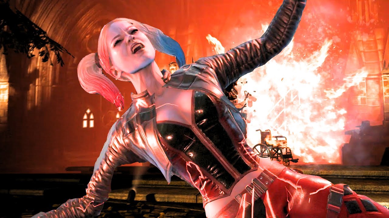 Injustice 2 All Stage Transitions on DEMON Harley Quinn 4k Ultra HD 2160p
