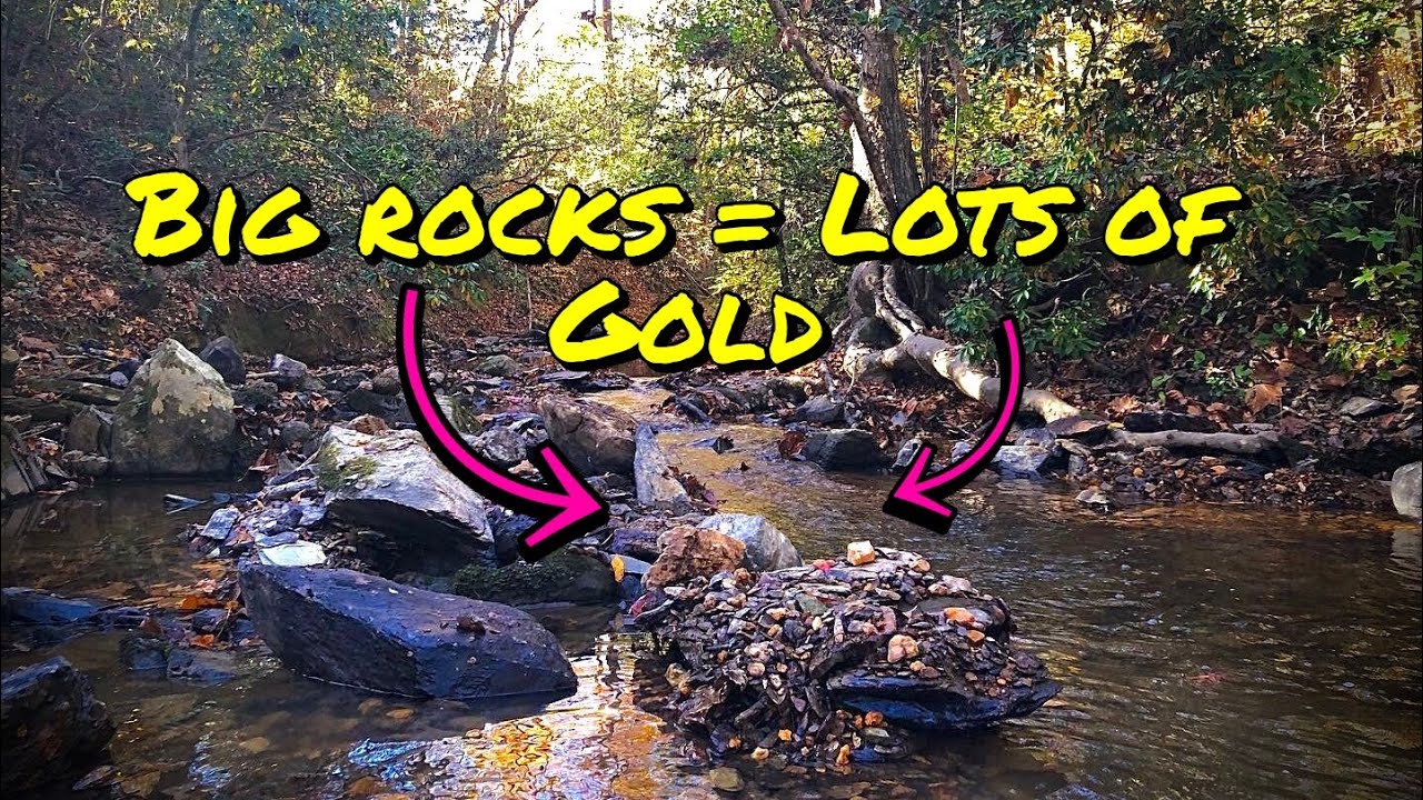 Flood Gold Deposit under boulders