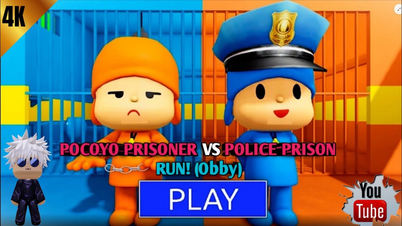 POCOYO PRISONER VS POLICE PRISON RUN! 😱 (Obby) Roblox Gameplay Walkthrough No Death 4K