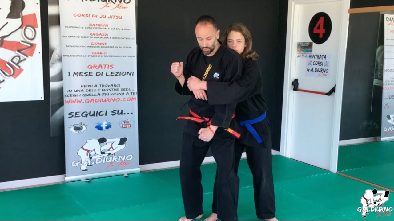 Tutorial - Tecnica di Ju Jitsu “Difesa Personale Avvolgimento da Dietro” - Maestro Giuseppe Diurno