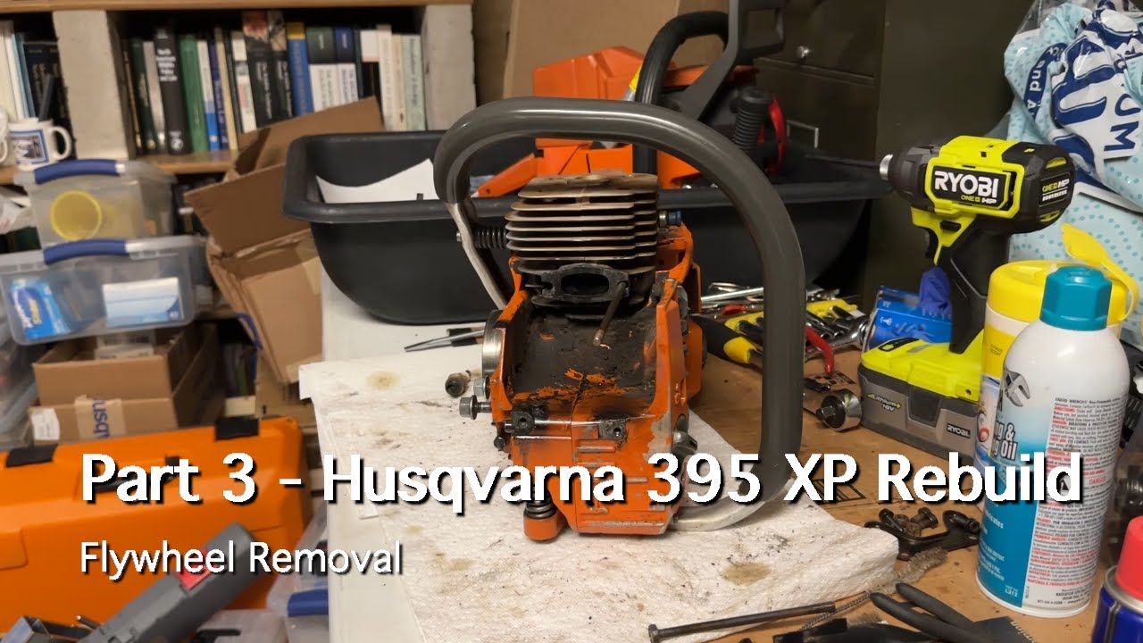 Part 3 Husky 395 Rebuild - Flywheel Removal