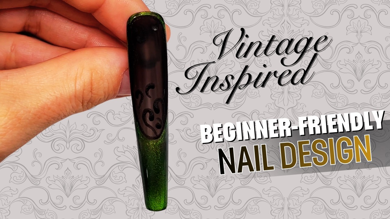 Ep. 0413 | XXL Basil Cat-Eye French Tip 💚 Semi-Beginner Swirl Design | Born Pretty Magnetic Gel
