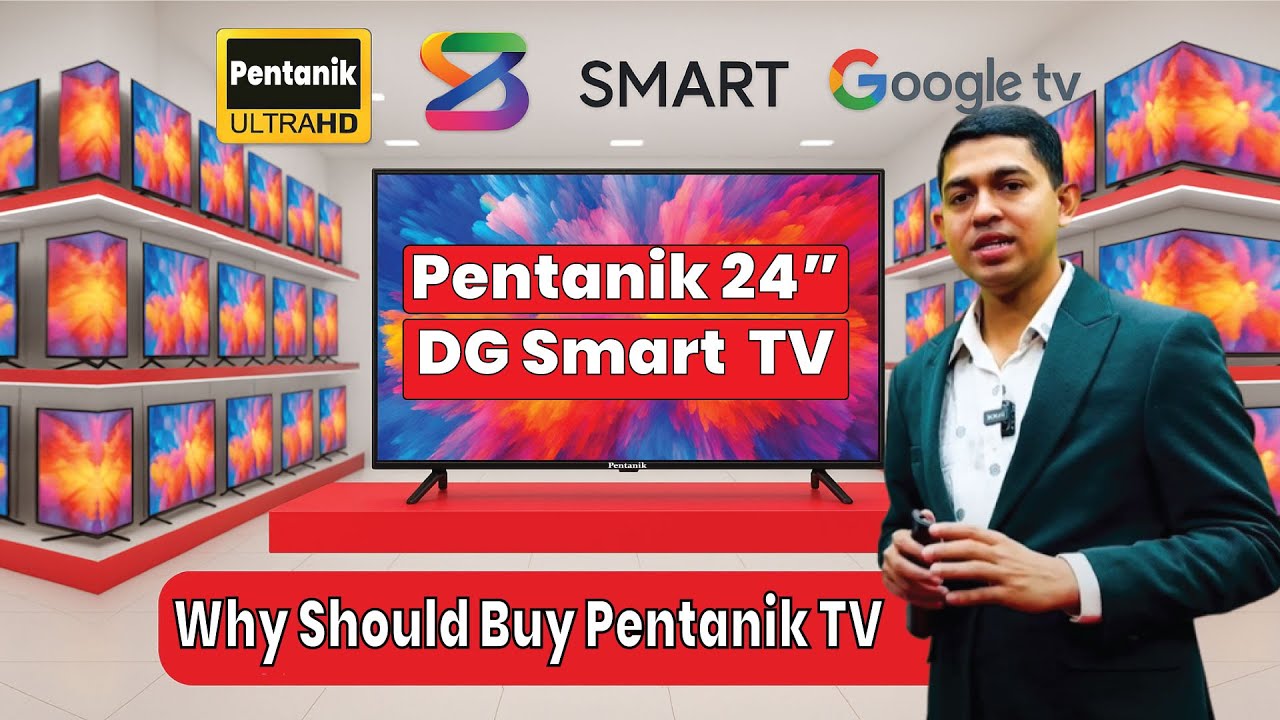 Pentanik 24 Inch Double Glass Smart TV | 24 TV price in Bangladesh | Pentanik TV
