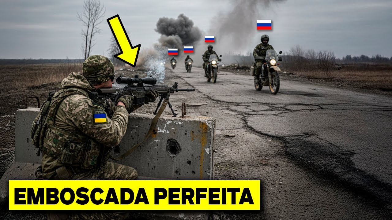 Sniper Ucraniano Pega Tropas Russas em Emboscada Então Isso Acontece