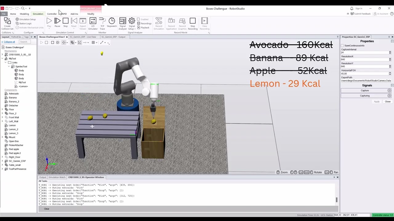 ABB and gemini-robotics-er-1.5 Pick and drop all the elements by different criteria
