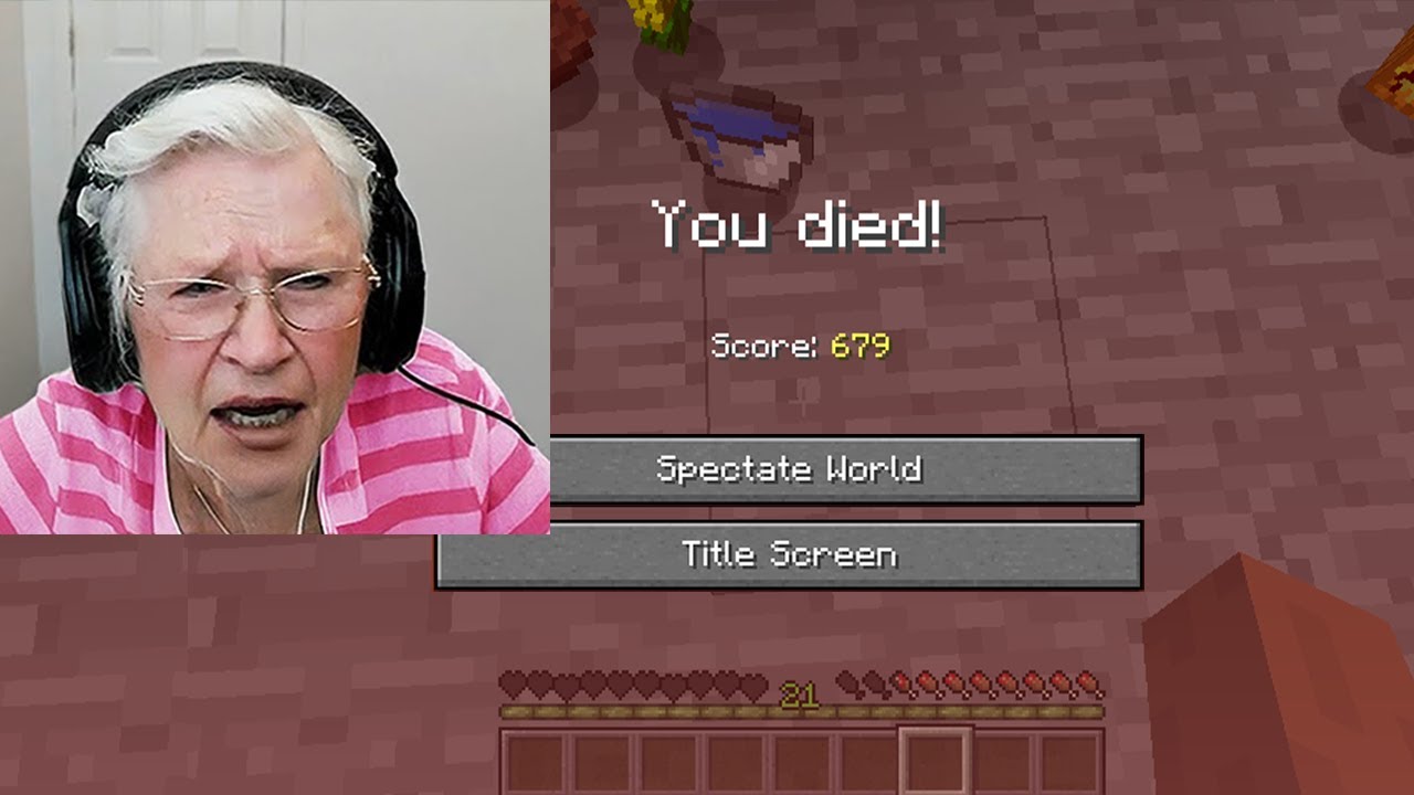 Моя бабушка умерла в своем хардкорном мире Minecraft..
