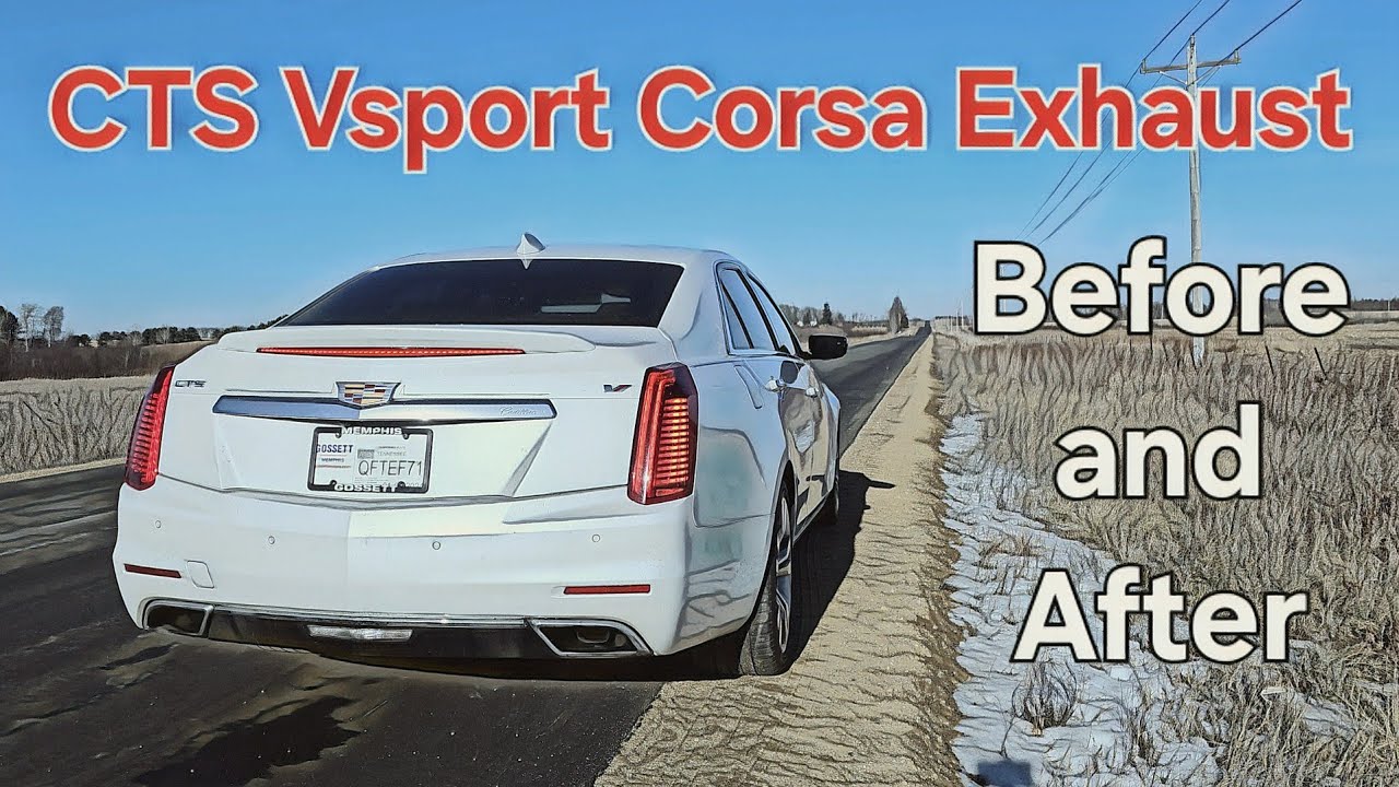 CTS Vsport Corsa Exhaust Before and After
