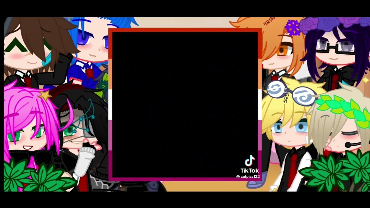 ~♤los personajes de yarichin  b club reaccionan a chicas lesbianas del anime♤~