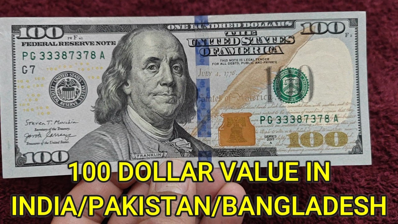 USA 100 Dollar Value in India, Pakistan and Bangladesh - Currency Universe Shorts