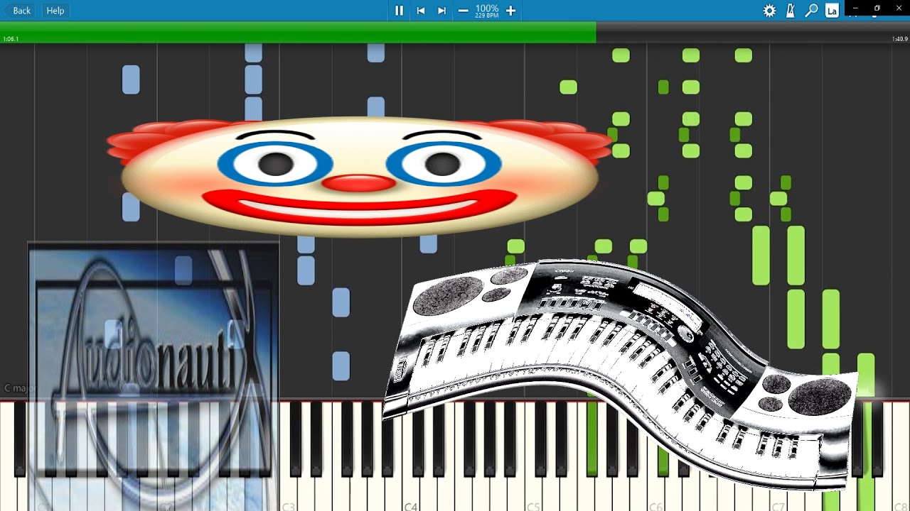 Clowning Around - Audionautix (Piano Synthesia)