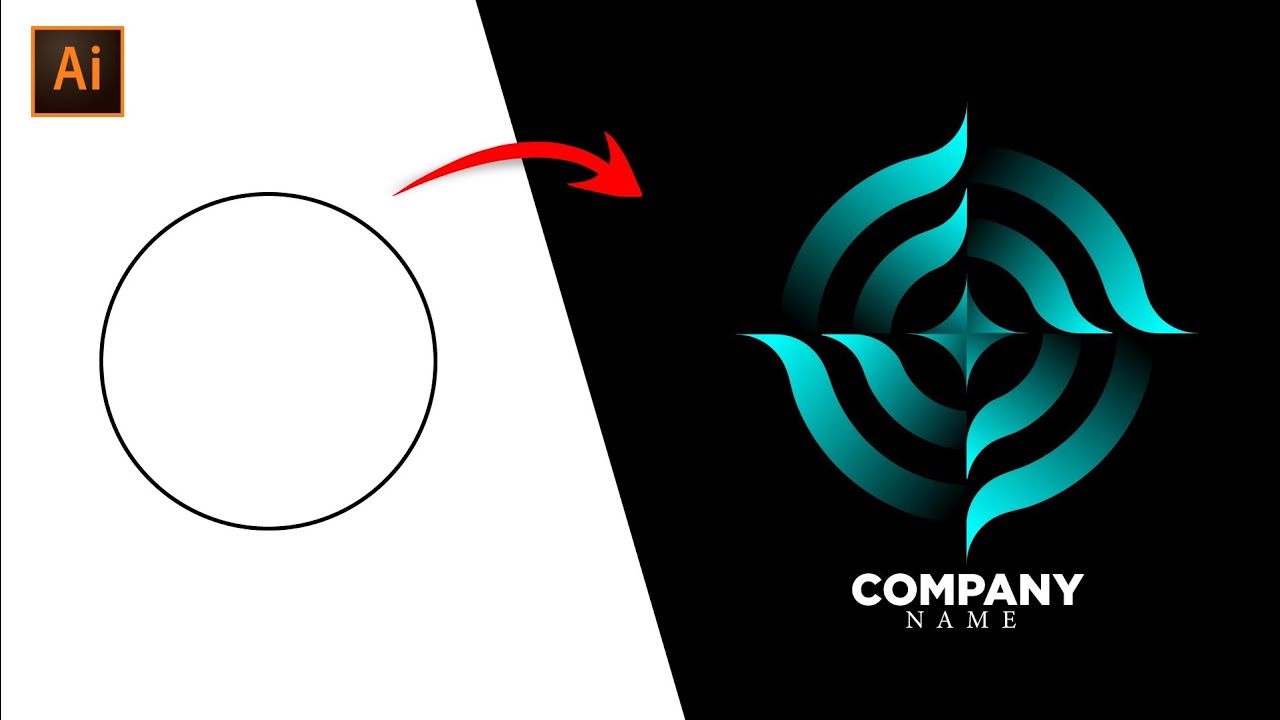 Simple Logo Design in Illustrator / Adobe Illustrator Tutorial