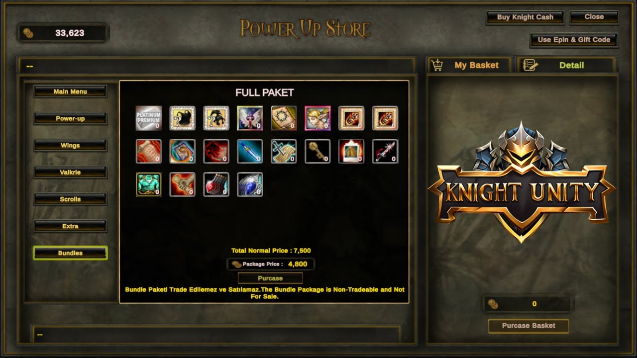Knight Unity Premium Nasıl Alınır ? Cash Nasıl Yüklenir ? Power Up Store