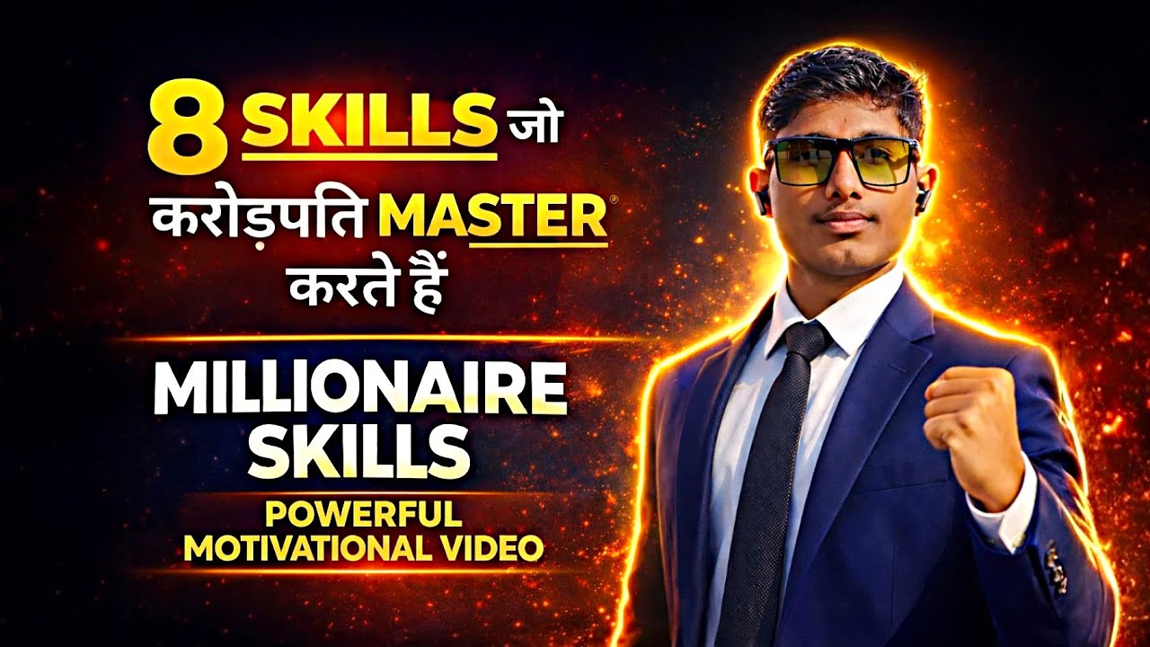 8 Skills जो करोड़पति मास्टर करते हैं | Millionaire Skills | Powerful Motivational Video”