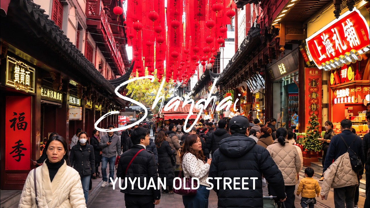 Shanghai Yuyuan Old Street 4K | 400-Year-Old Market & Old Town Walk