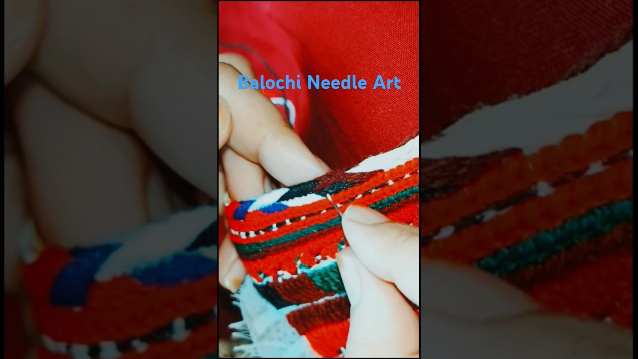Balochi Doch Sarzeeg // Sarzeeg Sarpag New Design Stitchs tutorial // #shorts #shortsfeed #art