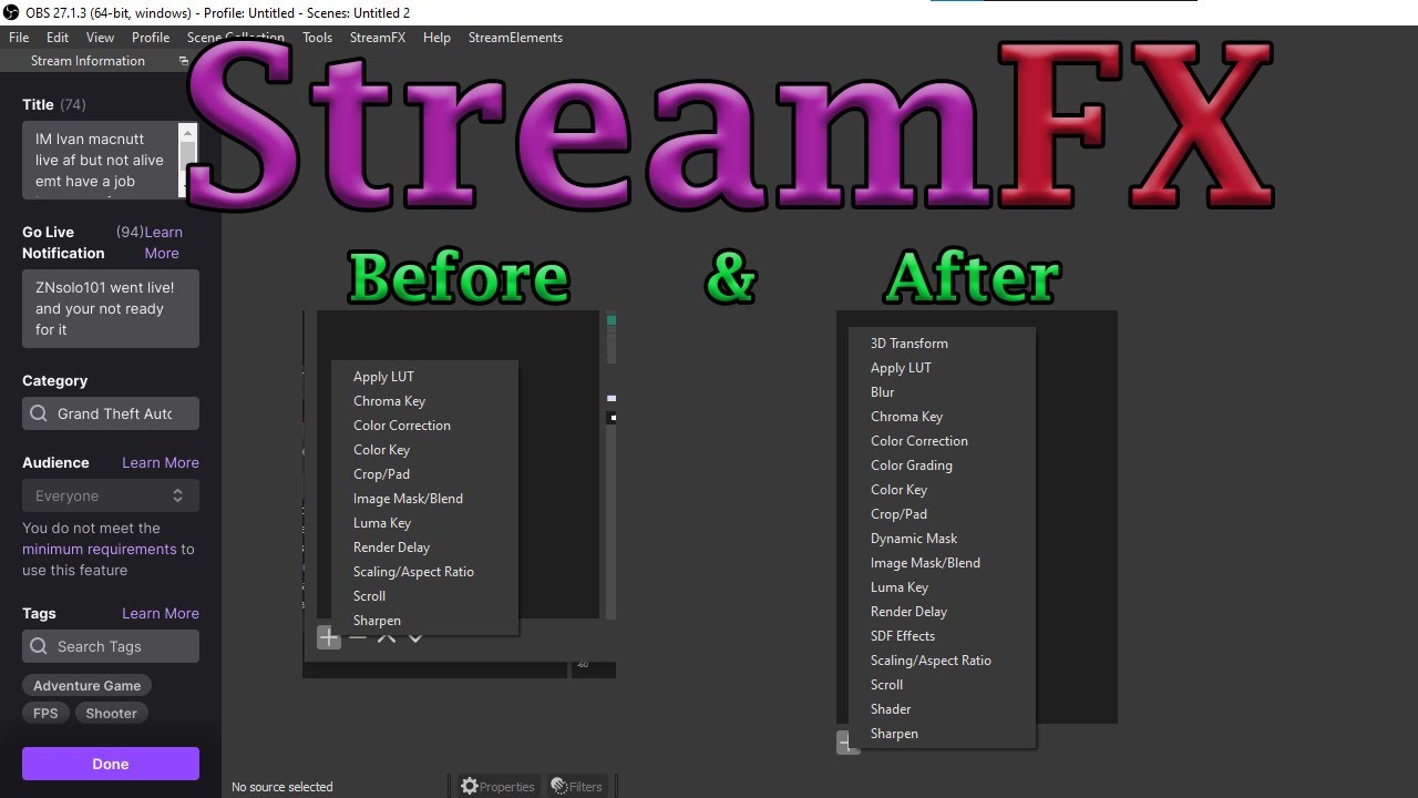 How to install StreamFX plugin OBS