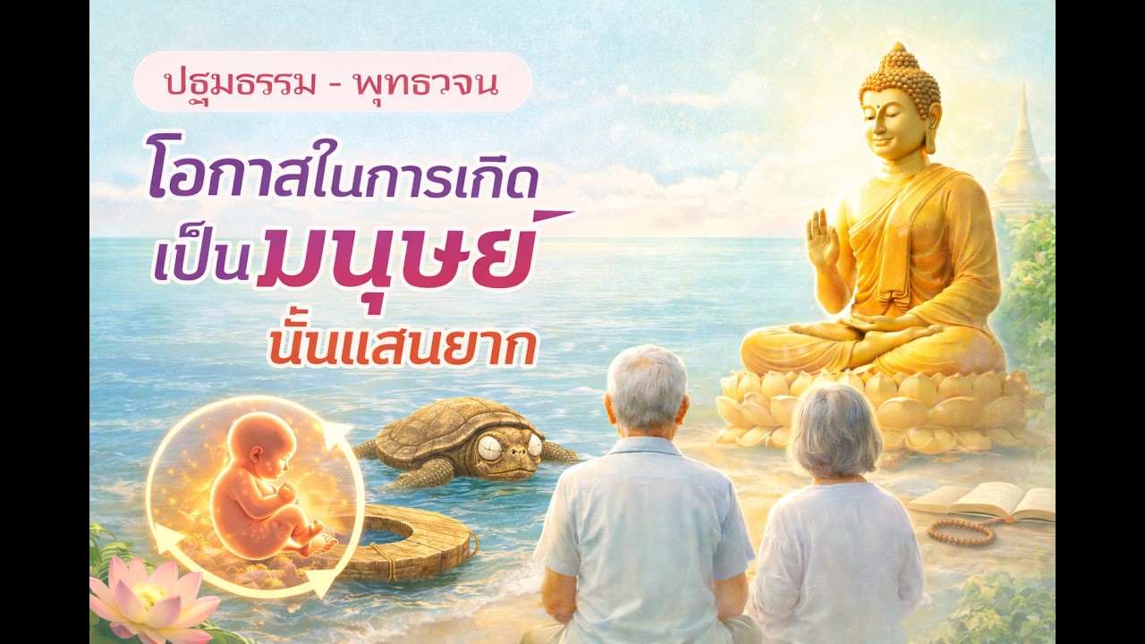 ปฐมธรรม- พุทธวจน โอกาสในการเกิดเป็นมนุษย์นั้นแสนยาก คำสอนจากพระโอษฐ์พระพุทธเจ้า
