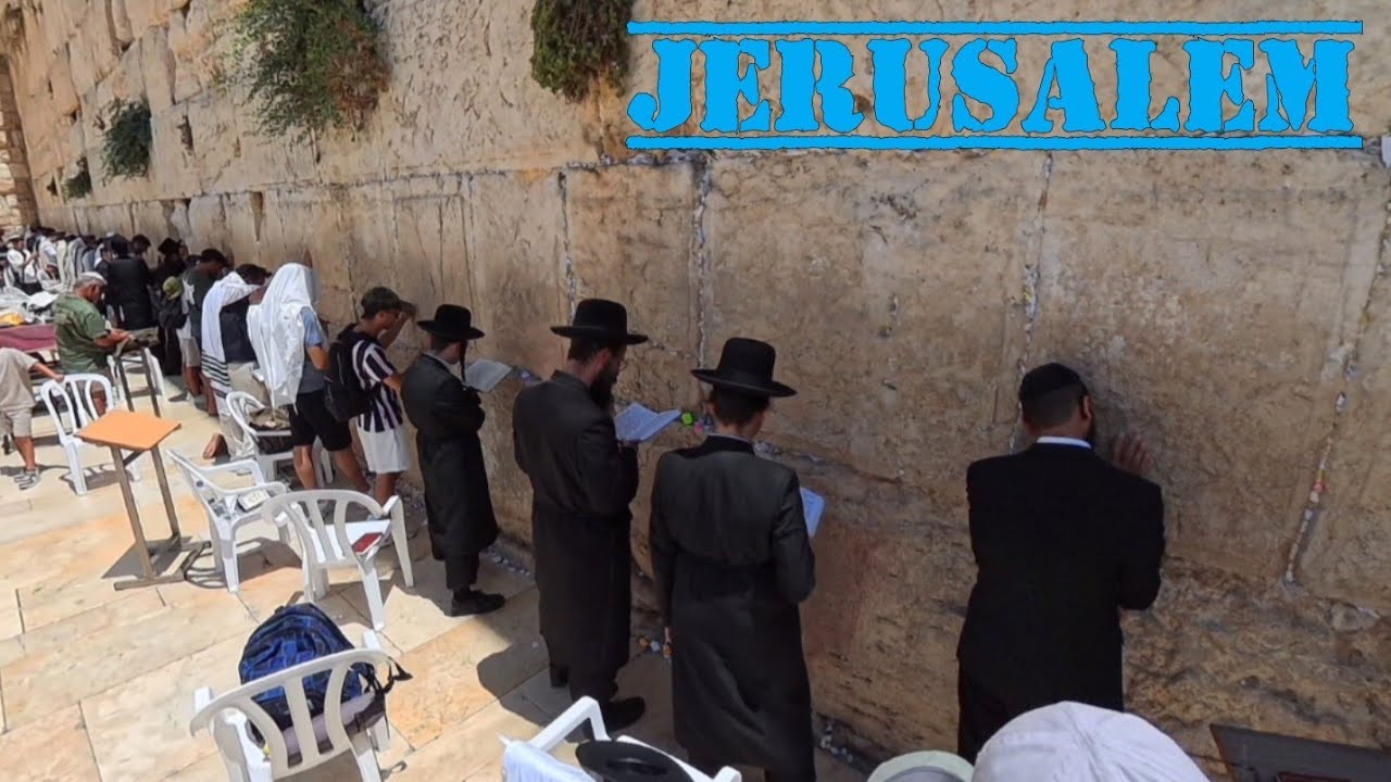 Kotel. Western Wall Holy Place. August 2025. Inside the Old City of Jerusalem. Holyland walk Israel.