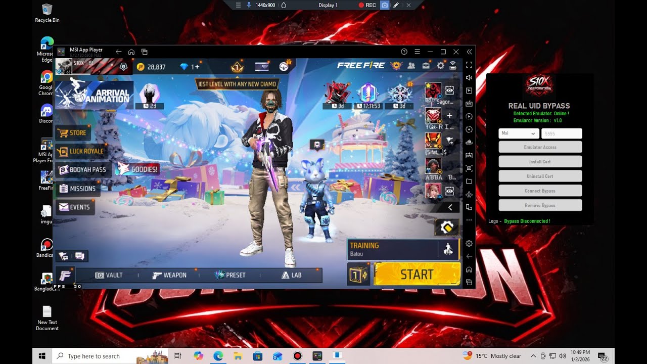 EMULATOR BYPASS💻📲 | OB 51 UPDATE | FREE FIRE UID EMULATOR BYPASS | EMULATOR BYPASS 2026✅