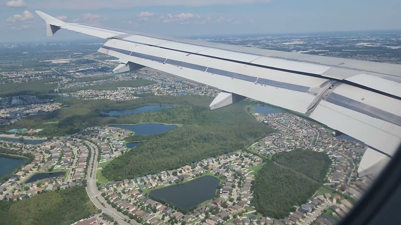 Landing at Orlando International Airport MCO.