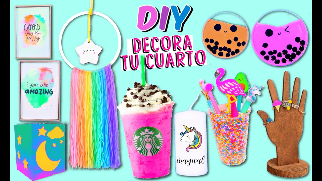 10 SUPER IDEAS PARA DECORAR TU CUARTO - Manualidades Fáciles de Hacer en Casa