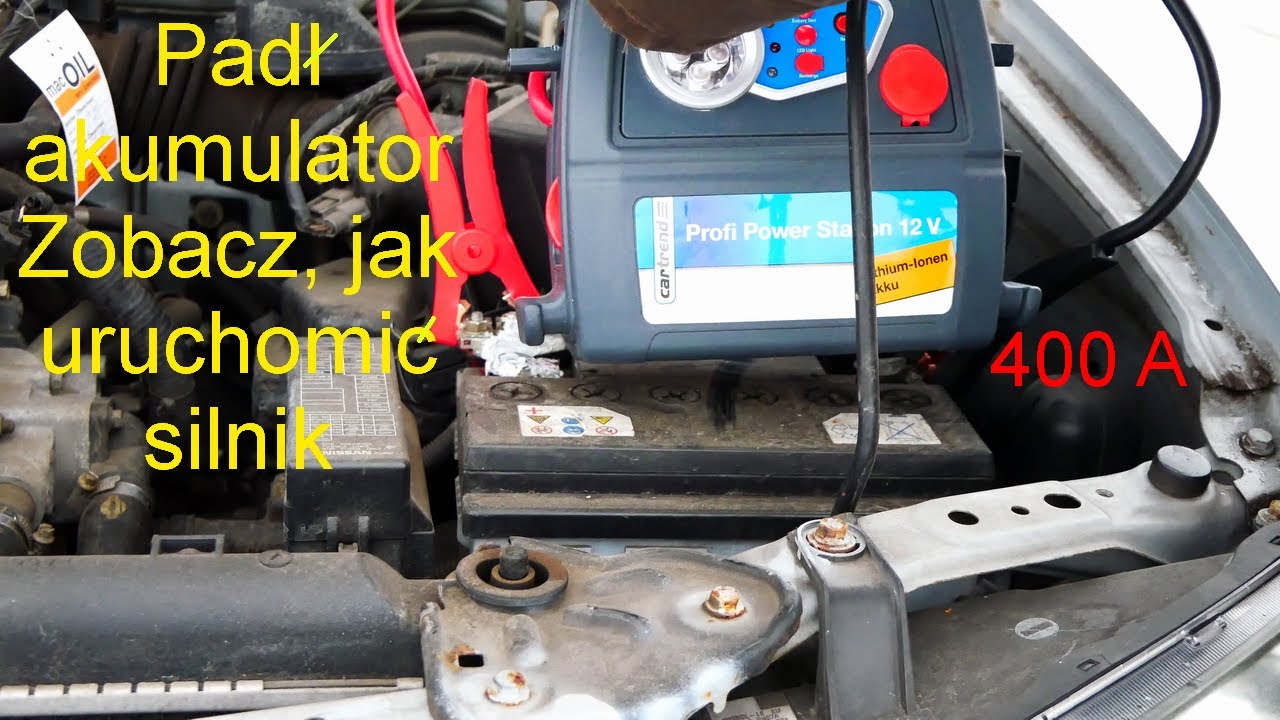 Padł akumulator Zobacz, jak silnik  uruchomić -Profi Power Station, 12V