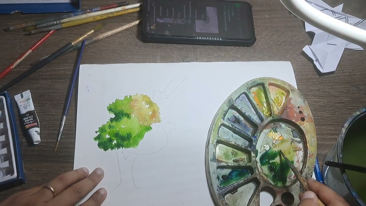 Watercolour tree