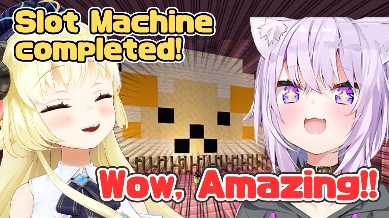 Okayu’s Reaction to the Slot Machine Watame Made in Neko Neko Island[Hololive/EngSub/JpSub]