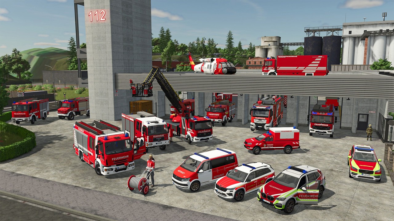 Pompiers Ach&egrave;tent une nouvelle Caserne XXL avec CAMIONS et Voitures d'intervention | FS25