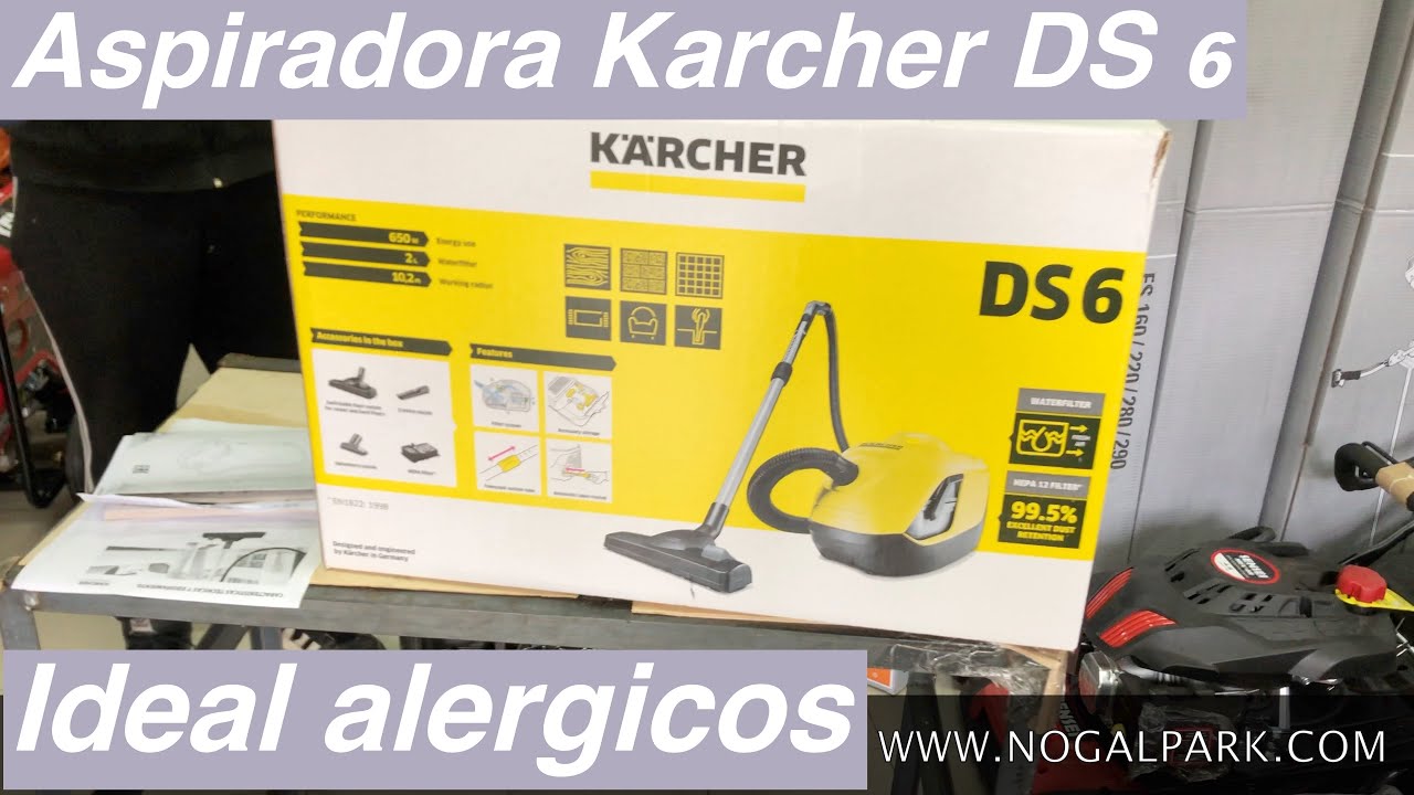 ASPIRADORA KARCHER DS 6 CON FILTRO DE AGUA Y HEPA UNBOXING, TUTORIAL Y COMO USARLA .IDEAL ALERGICOS.