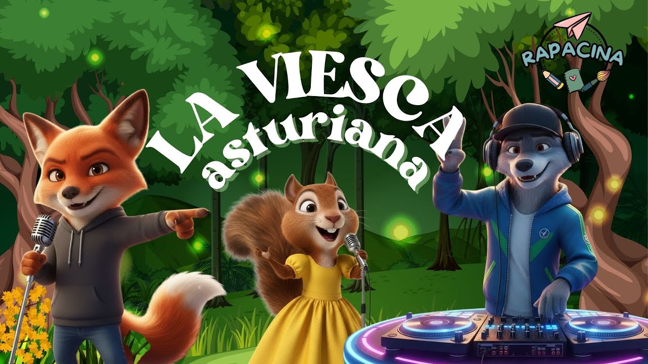 🌲Los animales de la viesca asturiana | Canción infantil n’asturianu 🎶